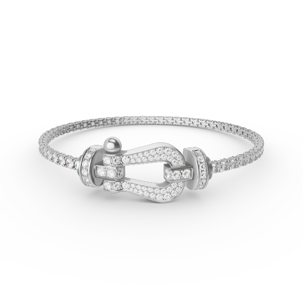 [VA]FORCE  LARGE HORSESHOE FULL DIAMOND TENNIS BRACELET