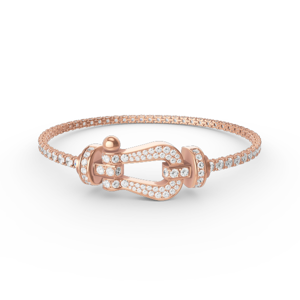 [VA]FORCE GROSSES HUFEISEN-TENNISARMBAND VOLL DIAMANTBESETZT