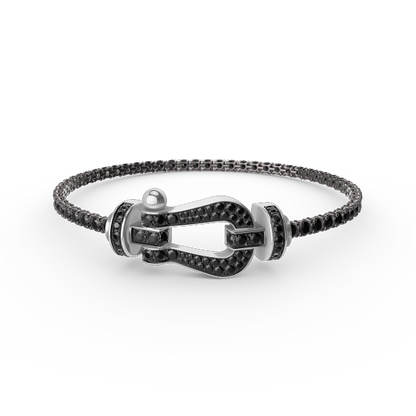 [VA]FORCE  LARGE HORSESHOE FULL DIAMOND TENNIS BRACELET